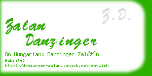 zalan danzinger business card
